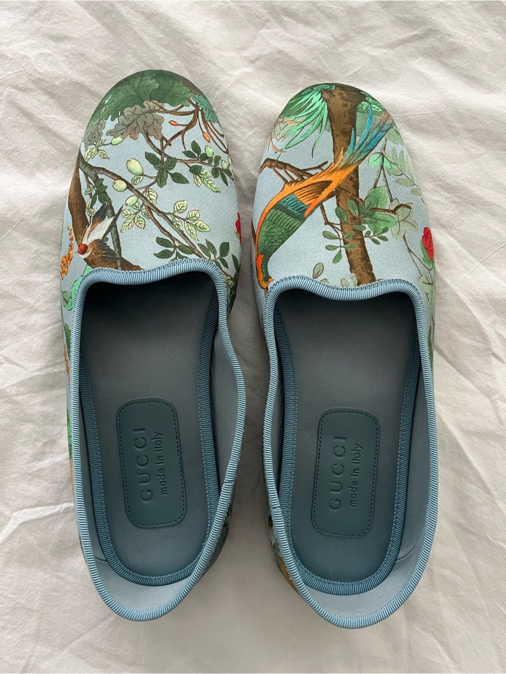 Gucci Satin Voyage Tian Slippers